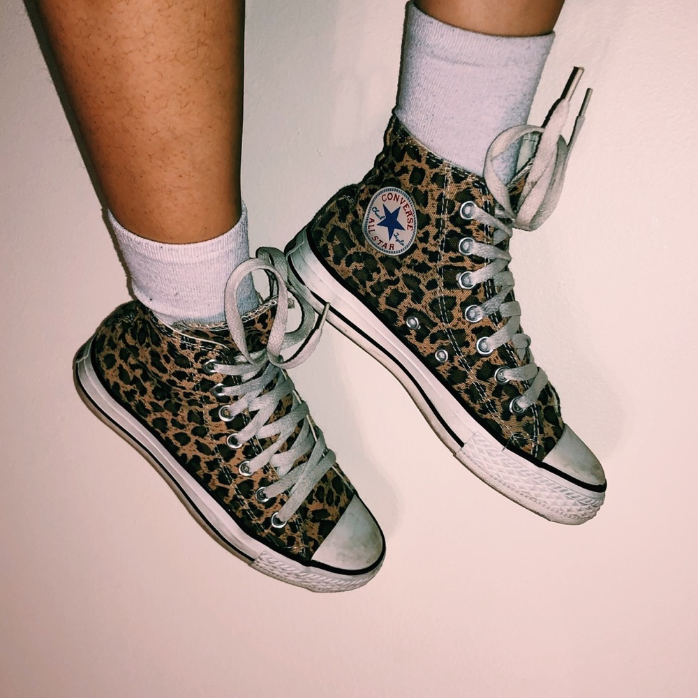 leopard print converse chuck taylor high tops
